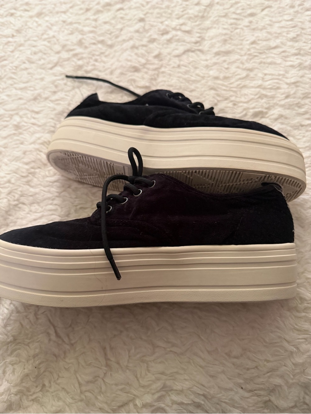 Eleven Paris Karl is my Father Black and White Platform Sneakers - Picture 3 of 6
